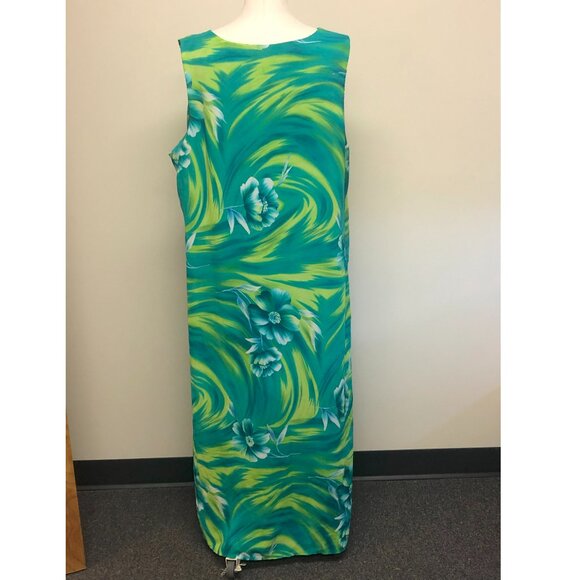 Bright Floral Hawaiian Dress sheer overlay - Picture 10 of 10